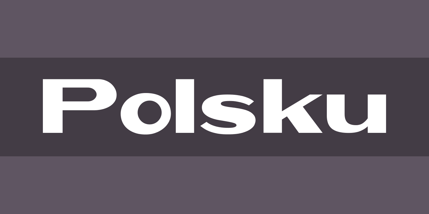 Przykład czcionki Polsku Regular